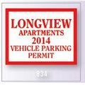 Parking Permit-Clear Polyester/ Face Adhesive (3"x3")